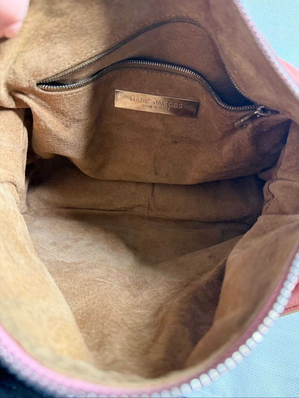 Marc Jacobs Blake Blush Pink Y2K Leather Multi Pocket Hobo Purse Handbag - Picture 16 of 16